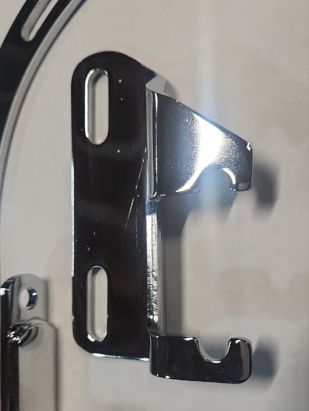 Chrome Small Block Chevy Driver Side Alternator Bracket 283 302 327 350 SWP SBC - Picture 2 of 3